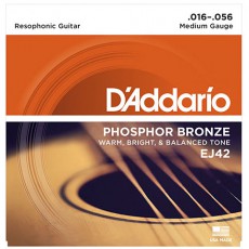 D'Addario EJ42 Resophonic Guitar Strings (.016-.056)